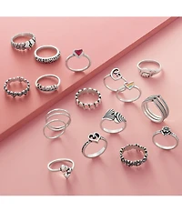 James Avery Enamel Pink Connected Hearts Ring