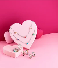 James Avery Enamel Pink Connected Hearts Ring