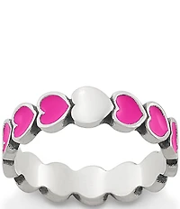 James Avery Enamel Connected Hearts Ring