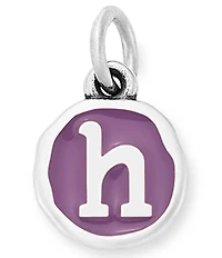 James Avery Enamel Purple Initial Charm
