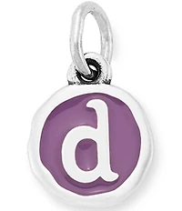 James Avery Enamel Purple Initial Charm
