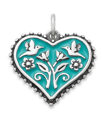 James Avery Enamel Red Hearts in Bloom Charm