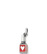 James Avery Enamel Red Nail Heart Polish Charm