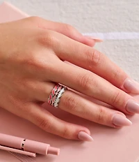 James Avery Enamel Scalloped Stacked Ring