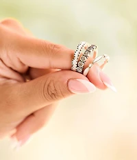 James Avery Enamel Scalloped Stacked Ring