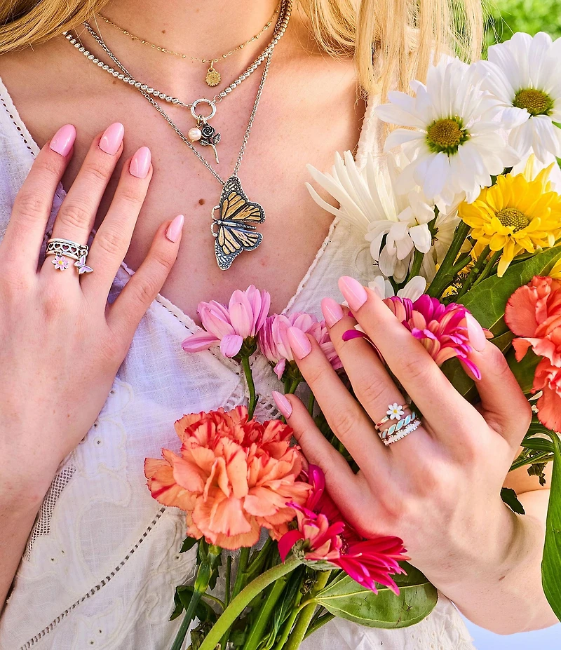 James Avery Enamel Scalloped Stacked Ring