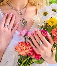 James Avery Enamel Scalloped Stacked Ring