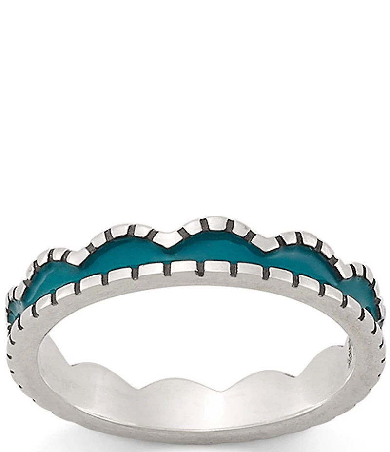 James Avery Enamel Scalloped Stacked Ring