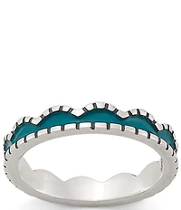 James Avery Enamel Scalloped Stacked Ring