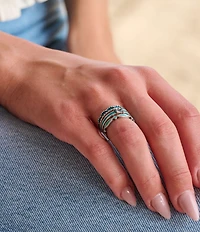 James Avery Enamel Scalloped Stacked Ring