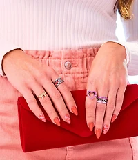 James Avery Enamel Scalloped Stacked Ring