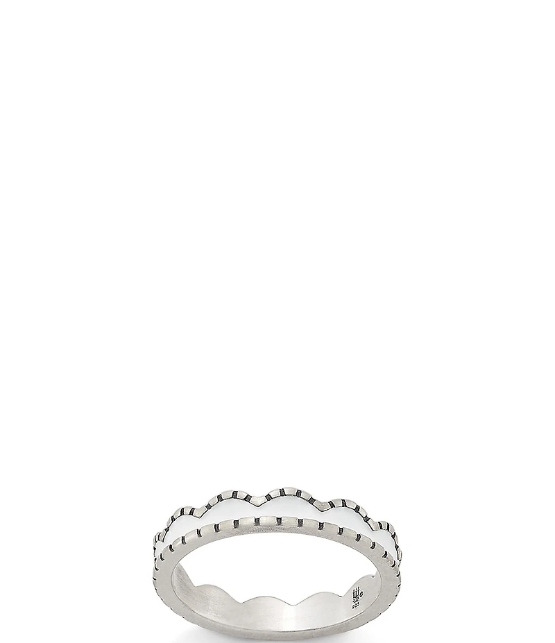 James Avery Enamel Scalloped Stacked Ring