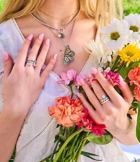 James Avery Enamel Scalloped Stacked Ring