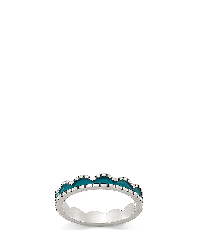 James Avery Enamel Scalloped Stacked Ring