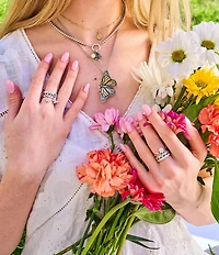 James Avery Enamel Scalloped Stacked Ring
