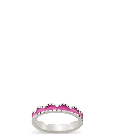James Avery Enamel Scalloped Stacked Ring