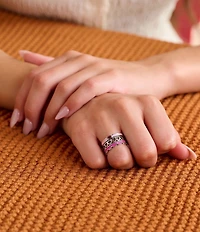 James Avery Enamel Scalloped Stacked Ring