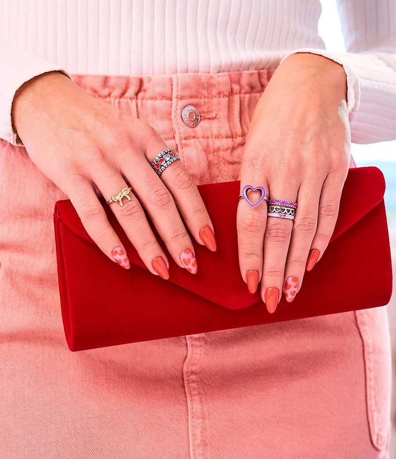 James Avery Enamel Scalloped Stacked Ring
