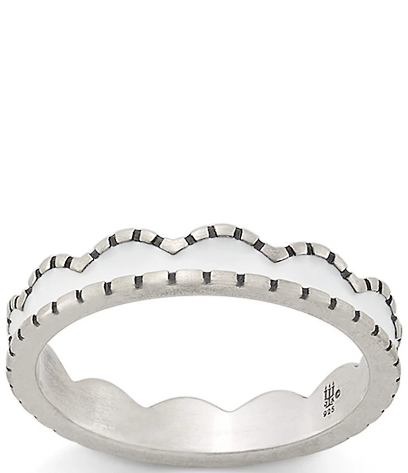James Avery Enamel Scalloped Stacker Ring