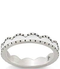 James Avery Enamel Scalloped Stacker Ring