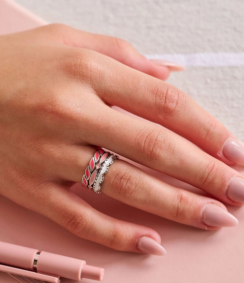James Avery Enamel Scalloped Stacker Ring