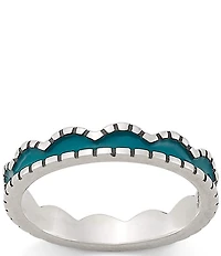 James Avery Enamel Scalloped Stacker Ring