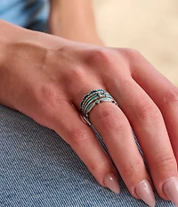 James Avery Enamel Scalloped Stacker Ring