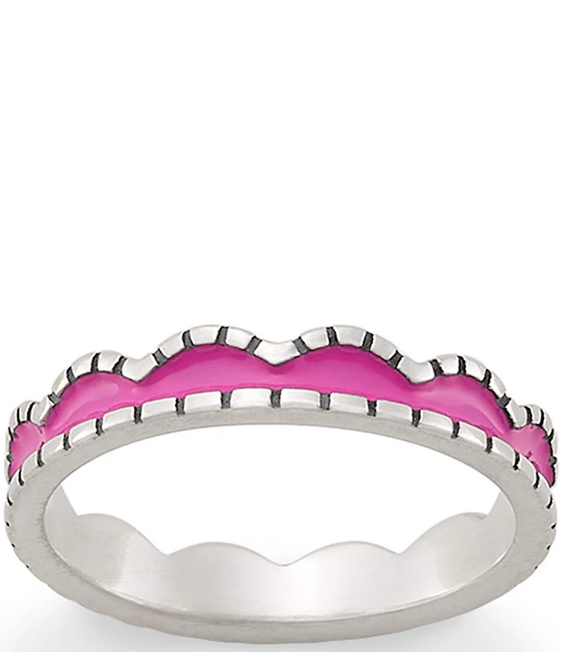 James Avery Enamel Scalloped Stacker Ring