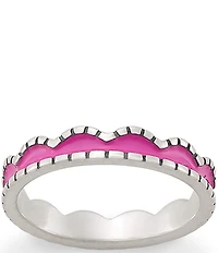 James Avery Enamel Scalloped Stacker Ring