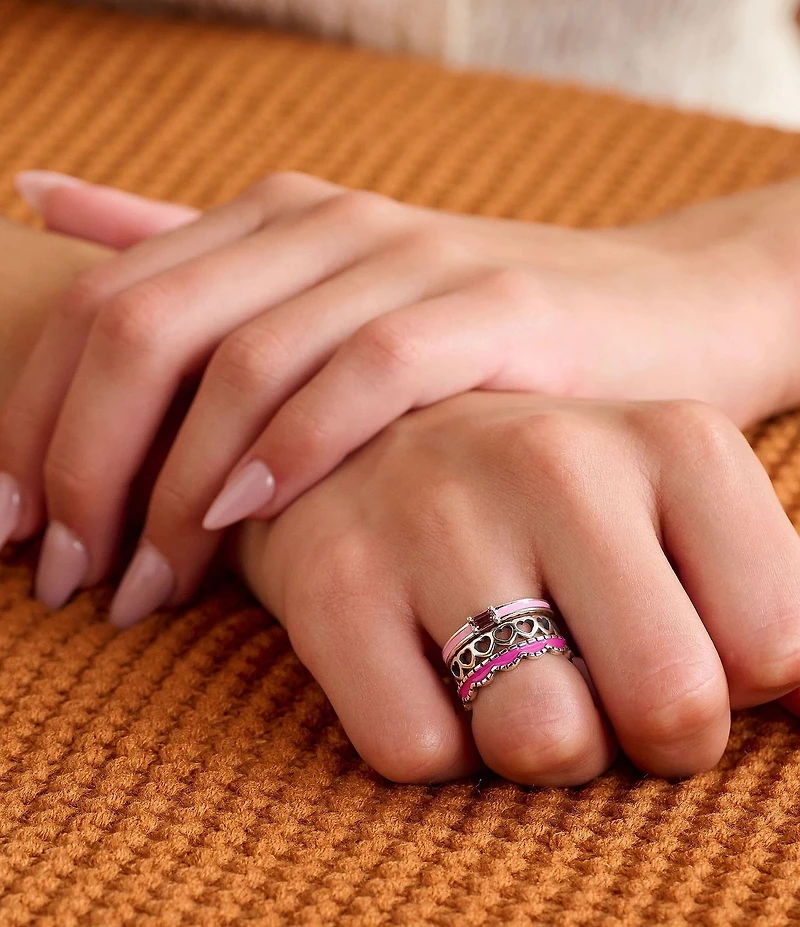 James Avery Enamel Scalloped Stacker Ring