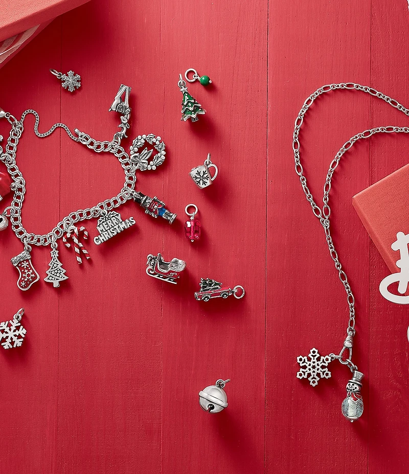 James Avery Enamel Snowman Art Glass Charm