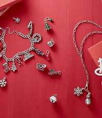 James Avery Enamel Snowman Art Glass Charm