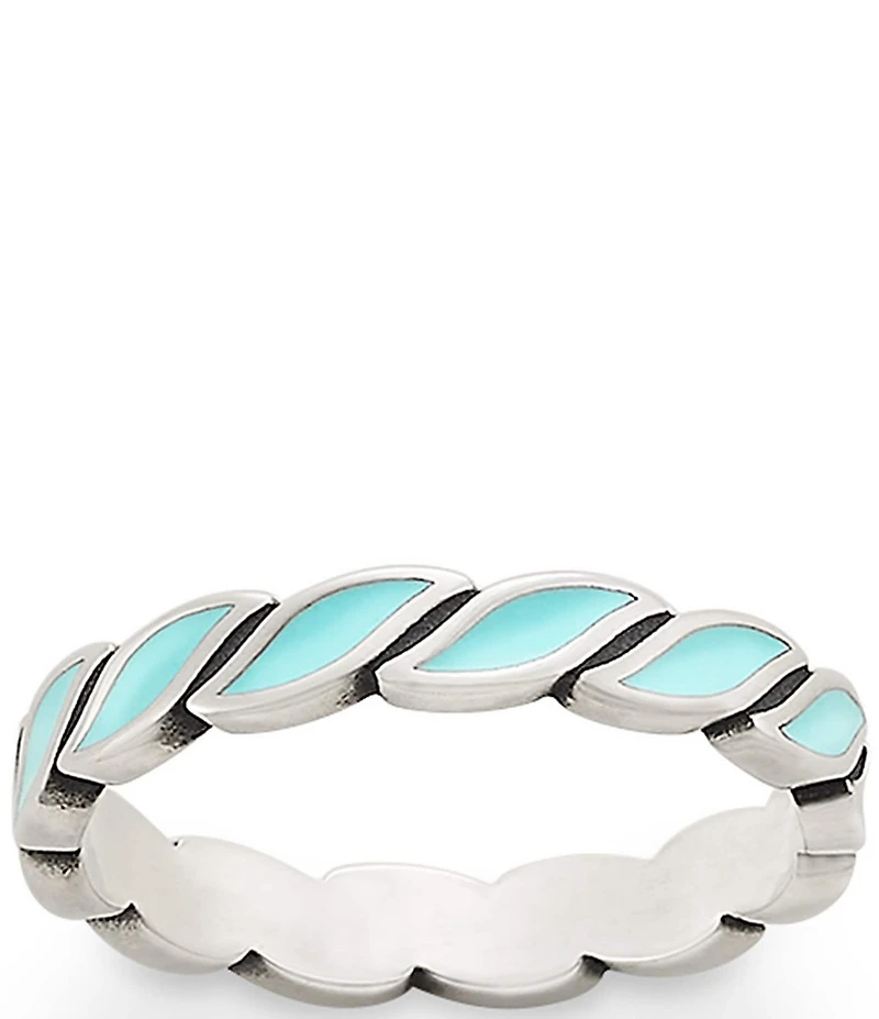 James Avery Enamel Twist Stacker Ring