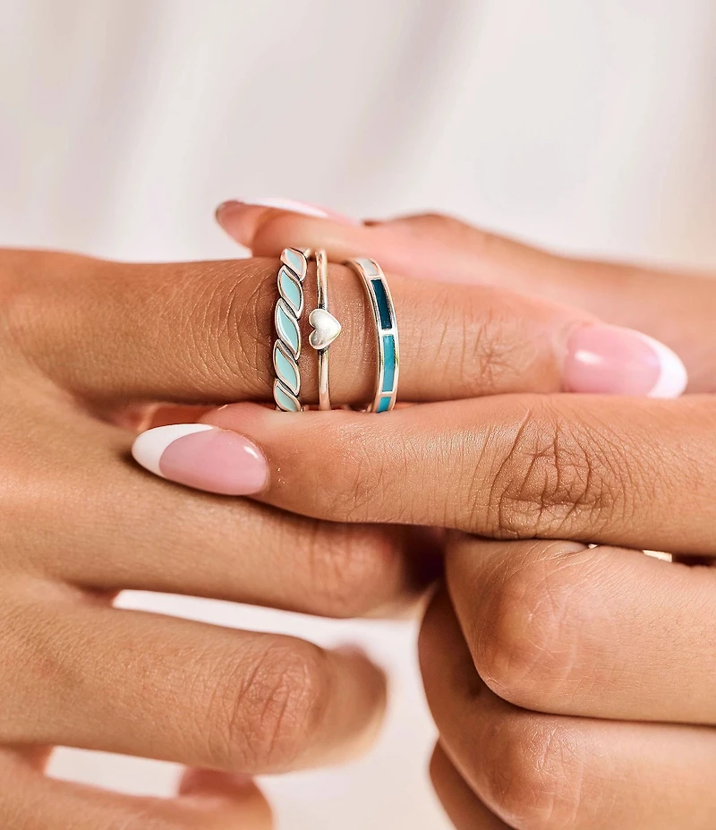 James Avery Enamel Twist Stacker Ring
