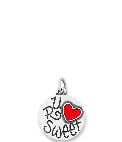 James Avery Enamel U R Sweet Heart Lollipop Charm