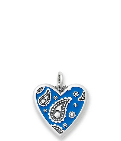 James Avery Enamel Western Bandana Heart Charm