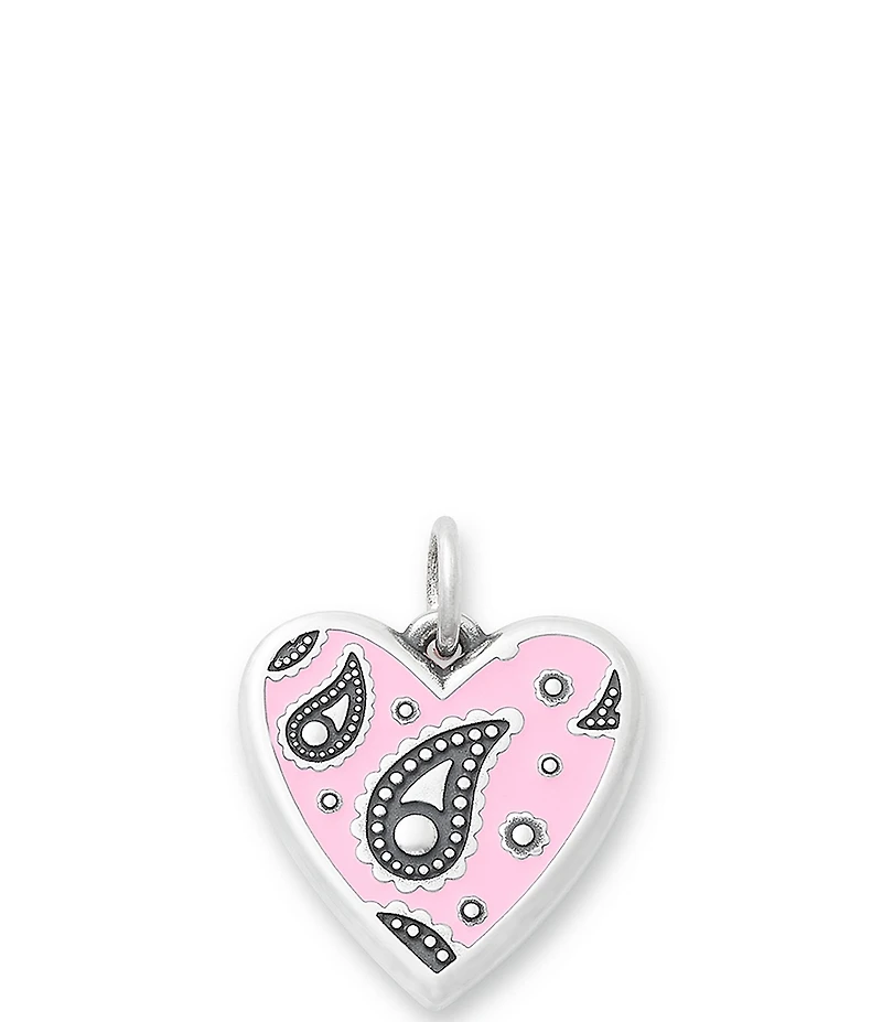 James Avery Enamel Western Bandana Heart Charm