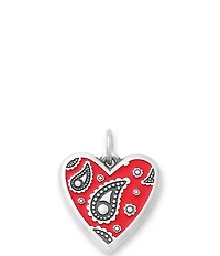 James Avery Enamel Western Bandana Heart Charm