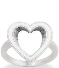 James Avery Enamel Open Heart Ring