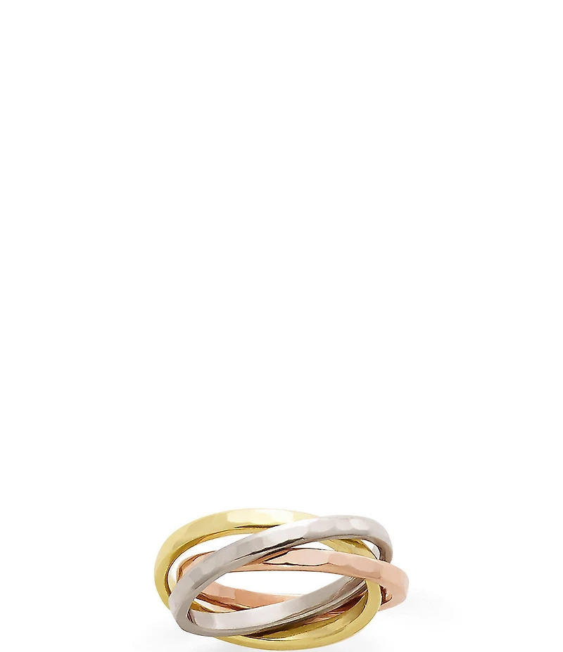 James Avery Entwined Trio 14K Scuptural Combo Ring
