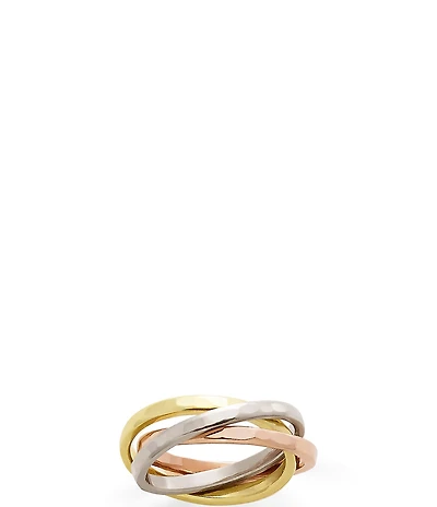 James Avery Entwined Trio 14K Scuptural Combo Ring