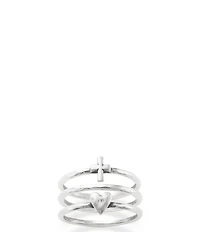 James Avery Faith & Love Heart Cross Ring Set