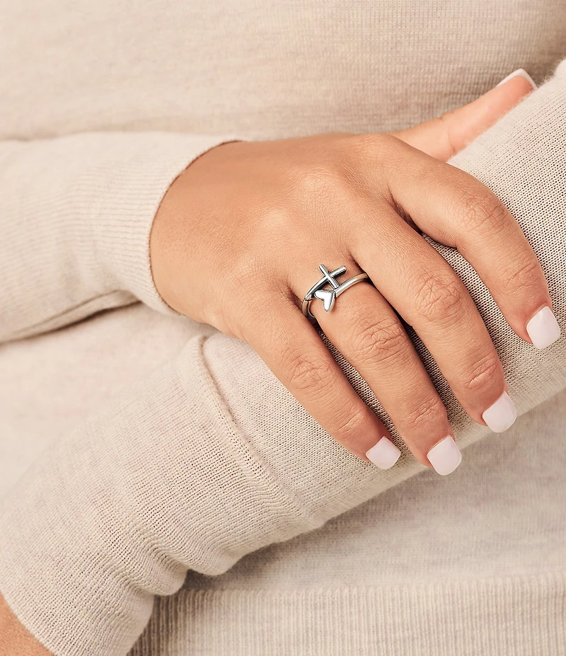 James Avery Faith Wrapped In Love Heart Band Ring