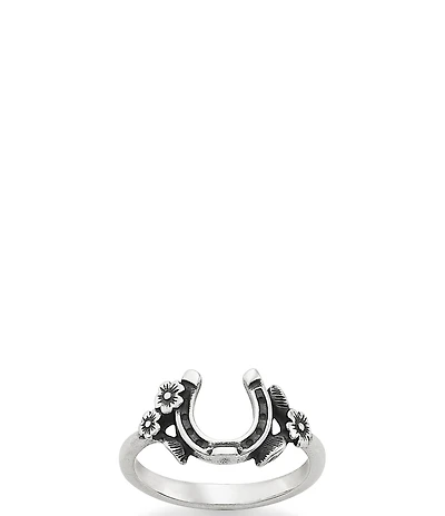 James Avery Floral Horseshoe Ring