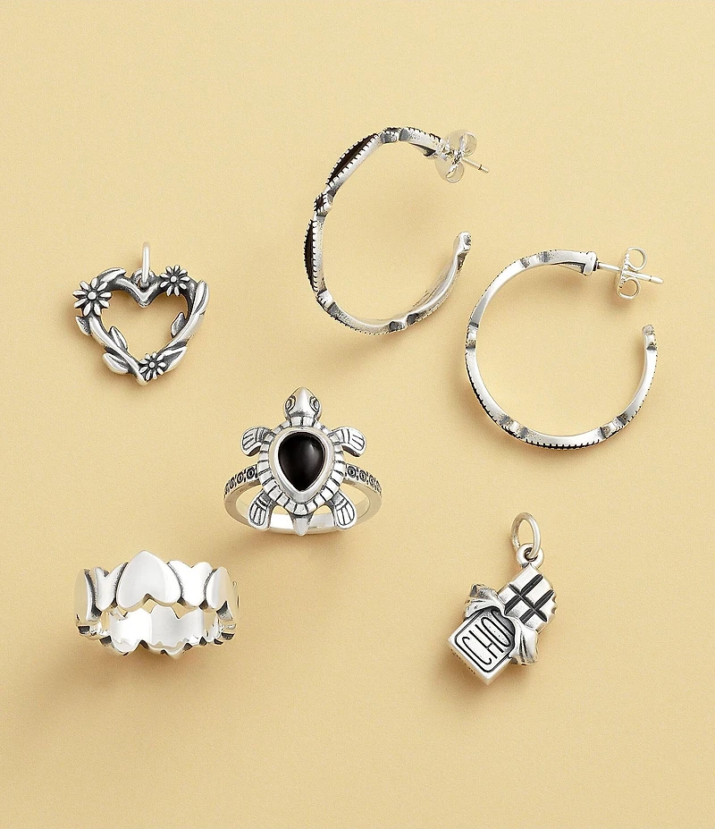 James Avery Flowering Vines Heart Charm