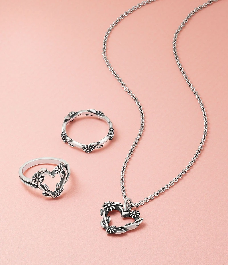 James Avery Flowering Vines Heart Charm