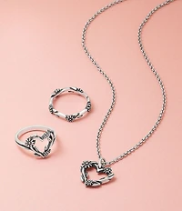 James Avery Flowering Vines Heart Charm