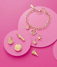 James Avery Forged Gold Link Charm Bracelet