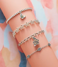 James Avery Forged Sterling Silver Link Chain Charm Bracelet