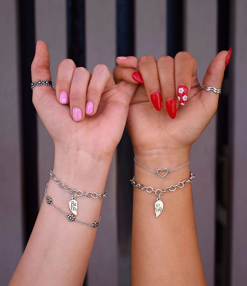 James Avery Forged Sterling Silver Link Chain Charm Bracelet